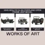 AJ104 1945 Willys CJ-2A Overland Open Frame Jeep Model 